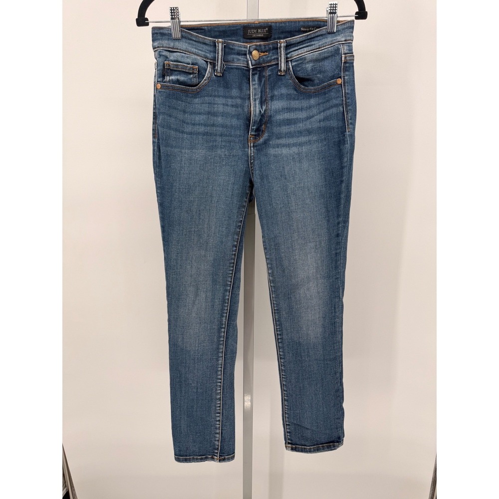 Judy Blue Womens High Rise Skinny Jeans Medium Wash Denim Stretch Slim Fit
